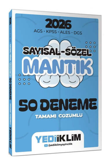 Yediiklim Yayınları 2026 AGS KPSS ALES DGS Sayısal Sözel Mantık Tamamı Çözümlü 50 Deneme - 1
