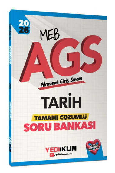 Yediiklim Yayınları 2026 MEB AGS Tarih Tamamı Çözümlü Soru Bankası - 1
