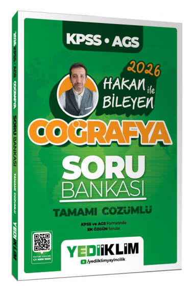 Yediiklim Yayınları 2026 KPSS AGS Coğrafya Tamamı Çözümlü Soru Bankası-Hakan Bileyen - 1