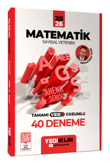 Yediiklim Yayınları 2026 MEB AGS Ahenk Serisi Matematik Sayısal Yetenek Tamamı Video Çözümlü 40 Deneme - 1
