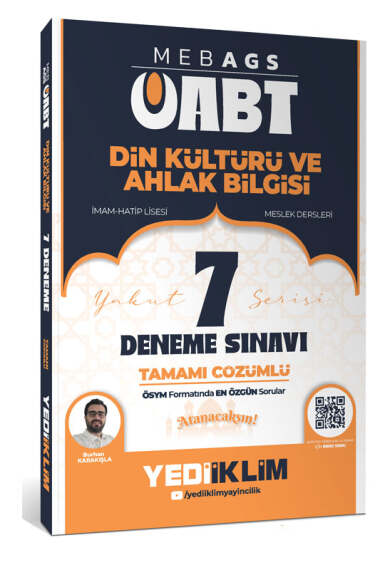 Yediiklim Yayınları MEB AGS ÖABT Din Kültürü Ve Ahlak Bilgisi Tamamı Çözümlü 7 Deneme Sınavı  - 1
