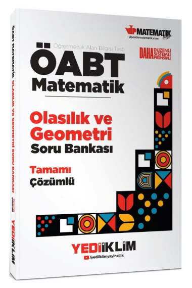 Yediiklim Yayınları ÖABT Matematik Öğretmenliği Olasılık ve Geometri Tamamı Çözümlü Soru Bankası - 1