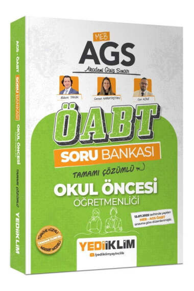 Yediiklim Yayınları 2026 MEB AGS ÖABT Okul Öncesi Öğretmenliği Tamamı Çözümlü Soru Bankası - 1