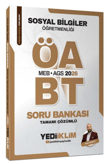 Yediiklim Yayınları 2026 MEB AGS ÖABT Sosyal Bilgiler Öğretmenliği Tamamı Çözümlü Soru Bankası - 1