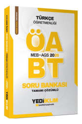 Yediiklim Yayınları 2026 MEB AGS ÖABT Türkçe Öğretmenliği Tamamı Çözümlü Soru Bankası - Yediiklim Yayınları