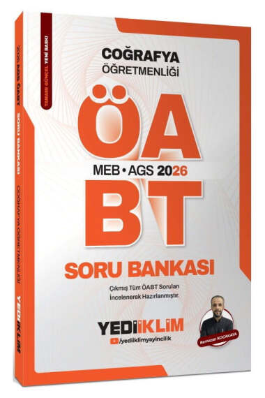 Yediiklim Yayınları 2026 MEB AGS ÖABT Coğrafya Öğretmenliği Tamamı Çözümlü Soru Bankası - 1