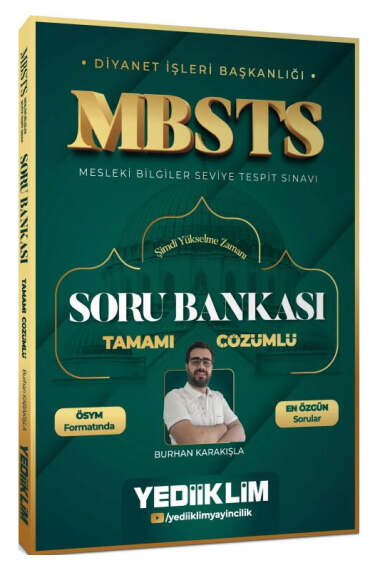 Yediiklim Yayınları Diyanet İşleri Başkanlığı MBSTS Tamamı Çözümlü Soru Bankası - 1
