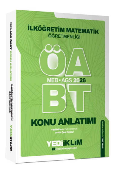 Yediiklim Yayınları 2026 MEB AGS ÖABT İlköğretim Matematik Öğretmenliği Konu Anlatımı - 1