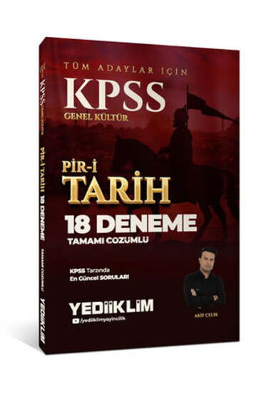 Yediiklim Yayınları KPSS Genel Kültür Tüm Adaylar İçin Tamamı Çözümlü Pir-i Tarih 18 Deneme - 1
