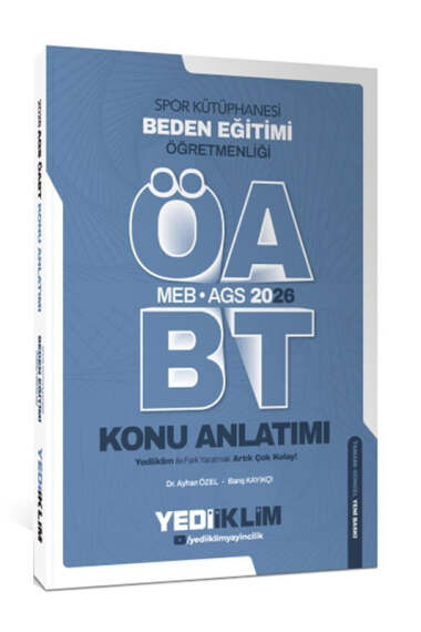 Yediiklim Yayınları 2026 MEB AGS ÖABT Beden Eğitimi Öğretmenliği Konu Anlatımı - 1
