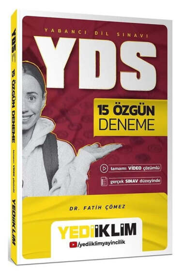 Yediiklim Yayınları YDS 15 Özgün Deneme Çözümlü - 1