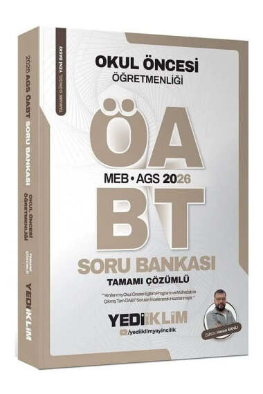 Yediiklim Yayınları 2026 ÖABT MEB-AGS Okul Öncesi Öğretmenliği Soru Bankası Çözümlü - 1