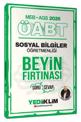 Yediiklim Yayınları 2026 MEB AGS ÖABT Sosyal Bilgiler Öğretmenliği Beyin Fırtınası Soru Cevap - Yediiklim Yayınları