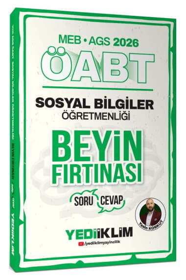 Yediiklim Yayınları 2026 MEB AGS ÖABT Sosyal Bilgiler Öğretmenliği Beyin Fırtınası Soru Cevap - 1