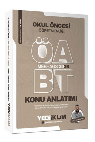 Yediiklim Yayınları MEB AGS ÖABT Okul Öncesi Öğretmenliği Konu Anlatımı - 1