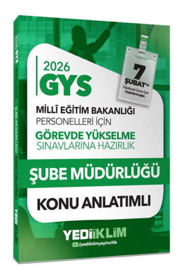 Yediiklim Yayınları 2026 MEB GYS Şube Müdürlüğü Konu Anlatımı - 1