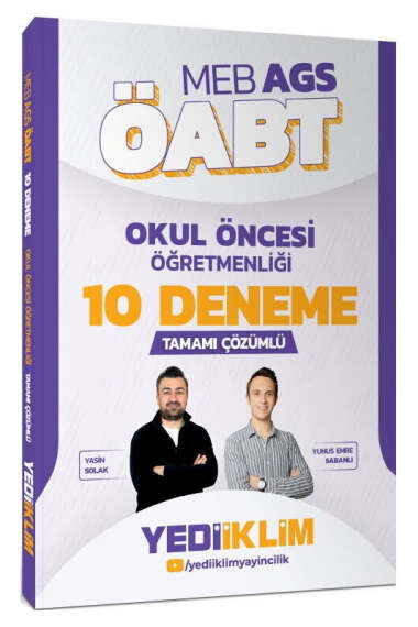 Yediiklim Yayınları MEB AGS ÖABT Okul Öncesi Öğretmenliği Tamamı Çözümlü 10 Deneme - 1