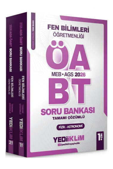 Yediiklim Yayınları 2026 MEB AGS ÖABT Fen Bilimleri Öğretmenliği Tamamı Çözümlü Soru Bankası 2 Cilt - 1