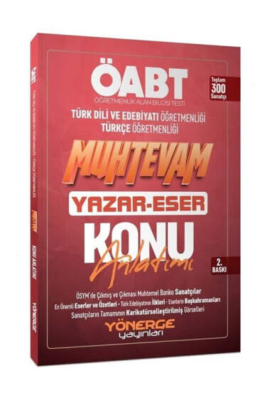 Yönerge Yayınları ÖABT Türk Dili ve Edebiyatı - Türkçe Muhtevam Yazar Eser Konu Anlatımı - 1